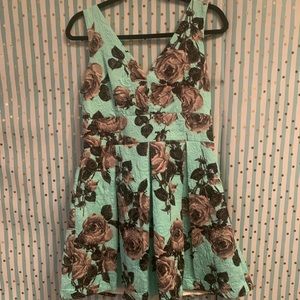 Top shop bow dress in floral print